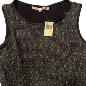 Max Studio Black and Gray Patterned Tank Top
